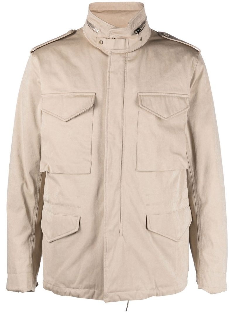 zipped-up cargo-pocket jacket - 1