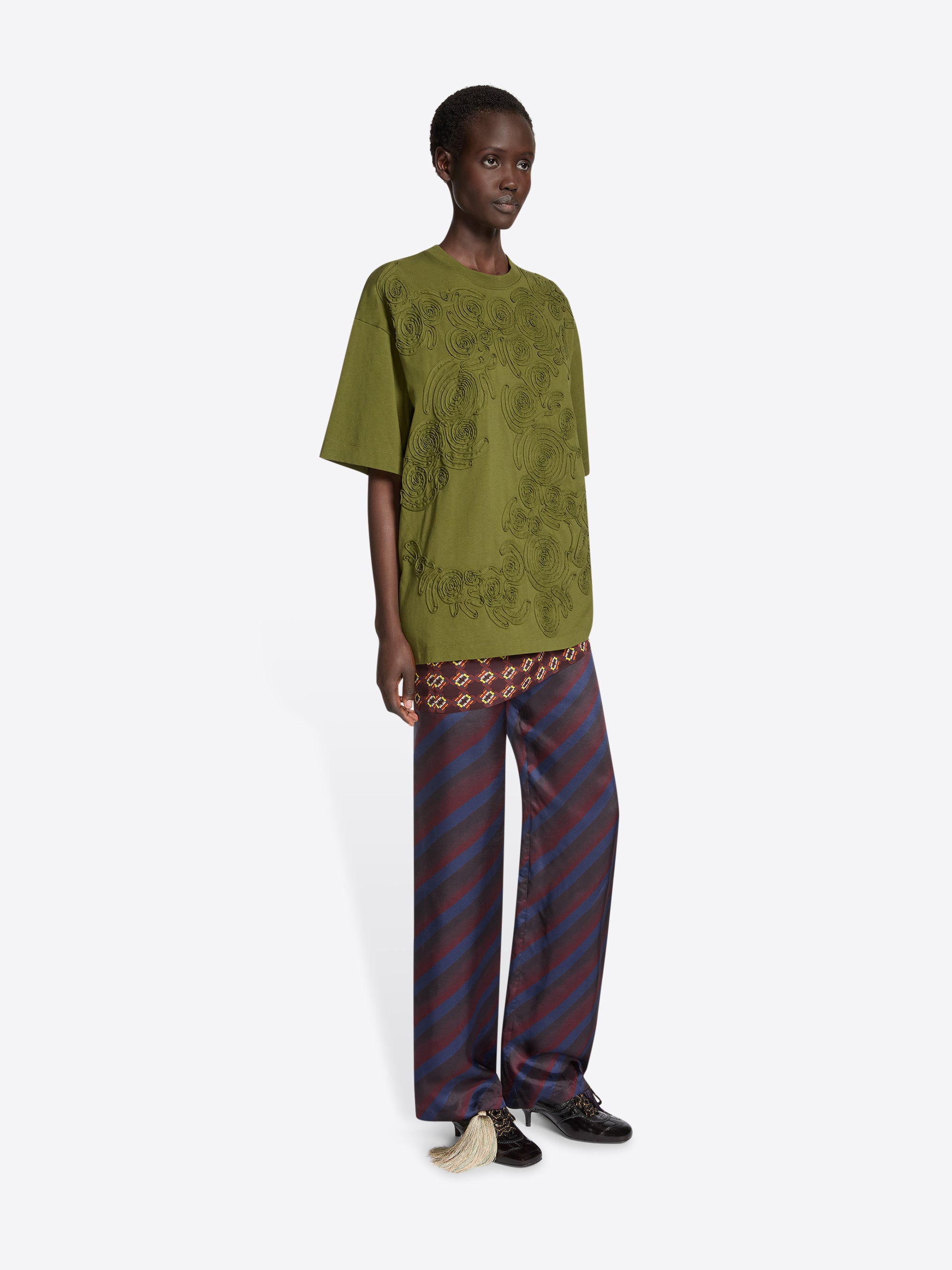 EMBROIDERED COTTON TEE - 3