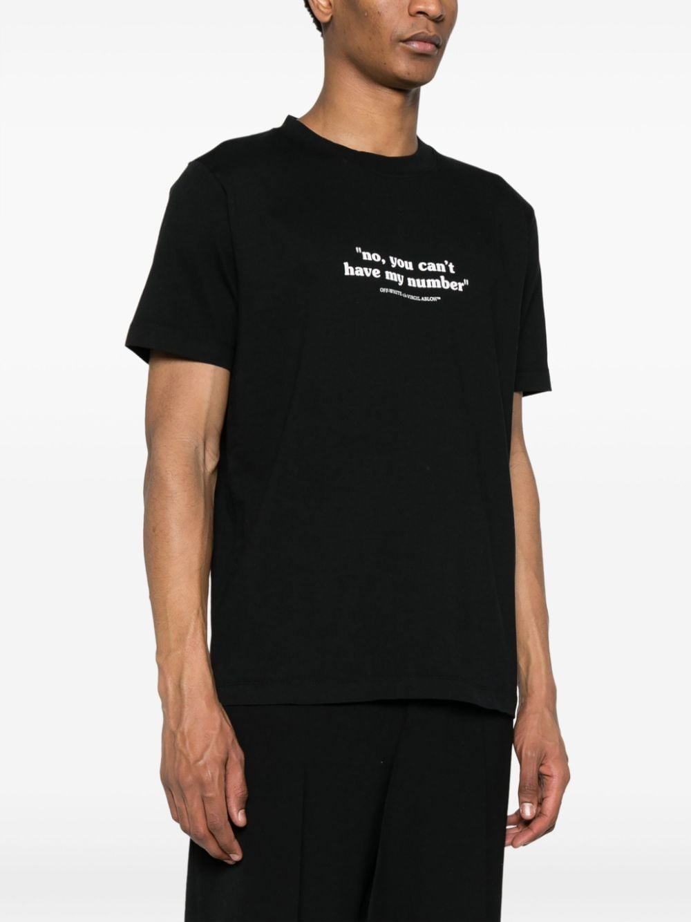 slogan-print cotton T-shirt - 3