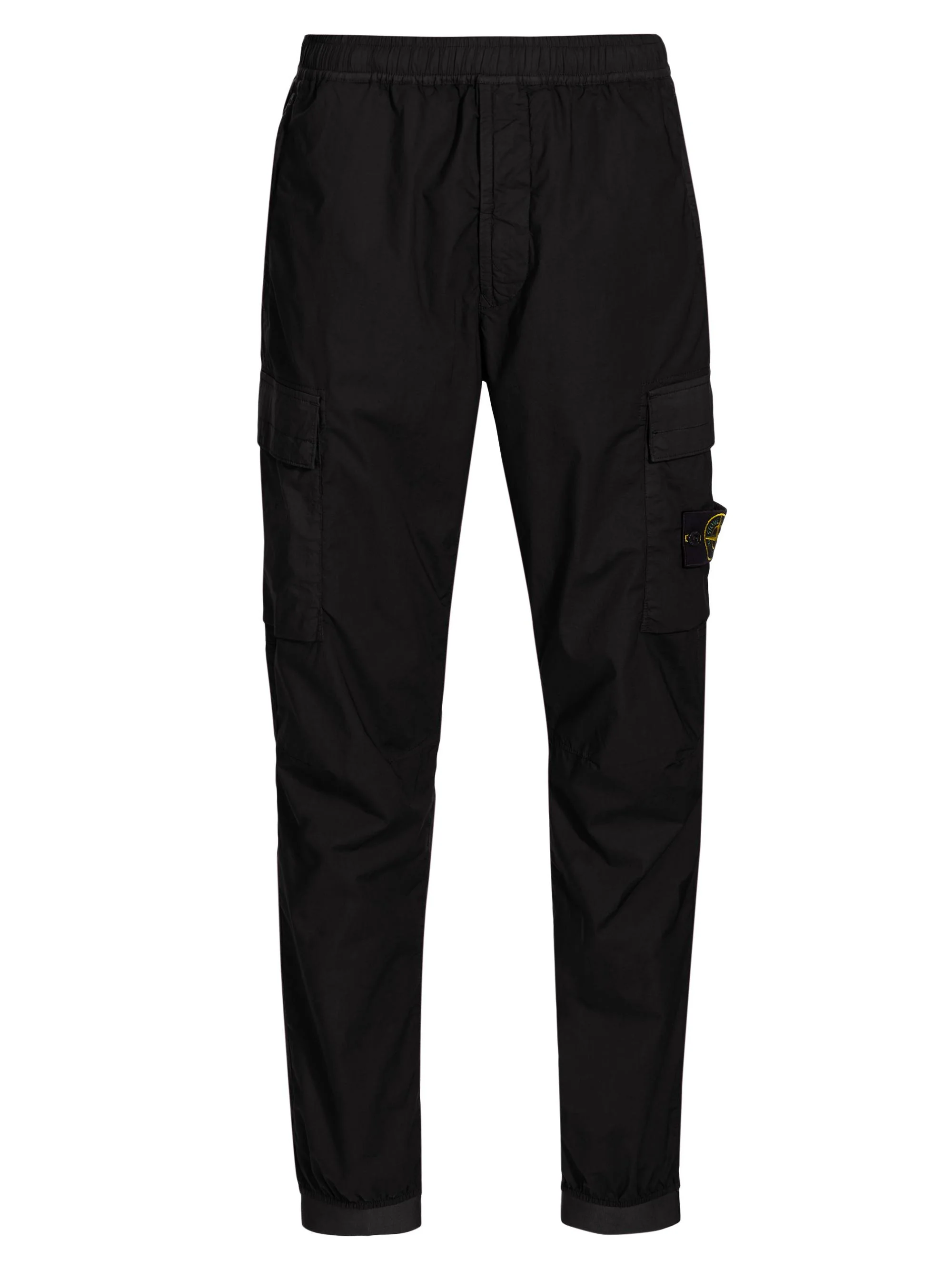 Men's Stretch Cotton Cargo Pants - Black - 1
