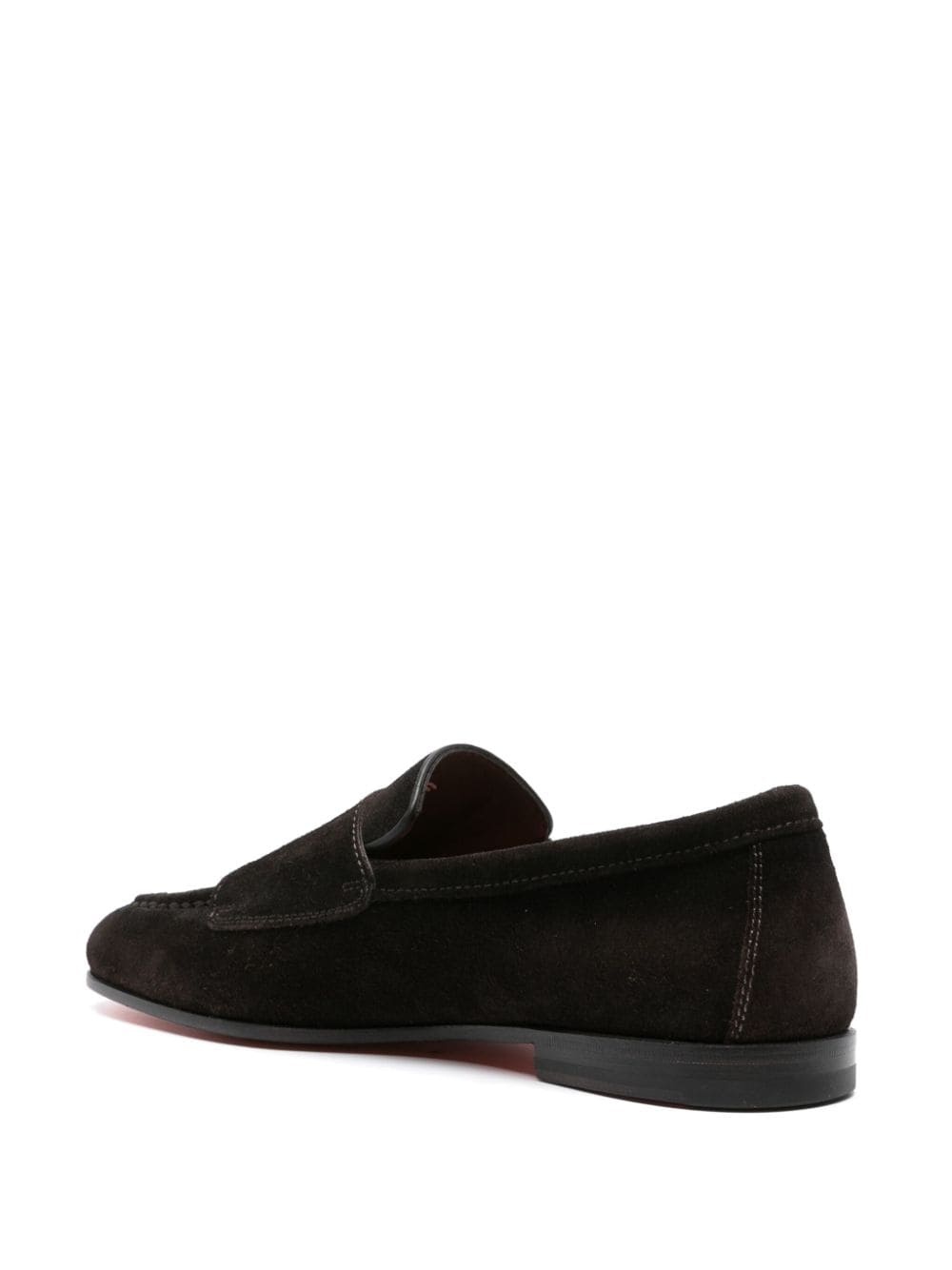 double-buckle leather loafers - 3