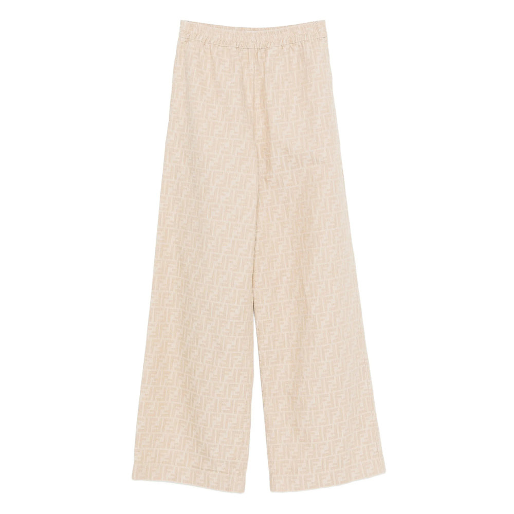 Fendi Neutrals Trousers - Palazzo Pants Women - 1