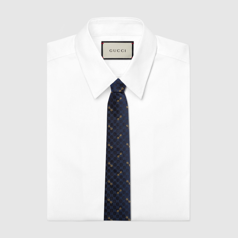 GUCCI GG silk jacquard tie outlook