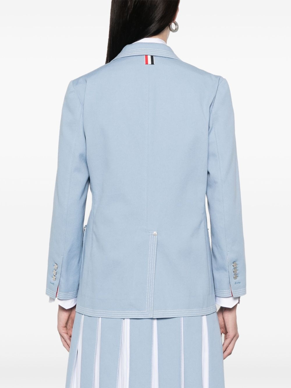 twill-weave blazer - 4