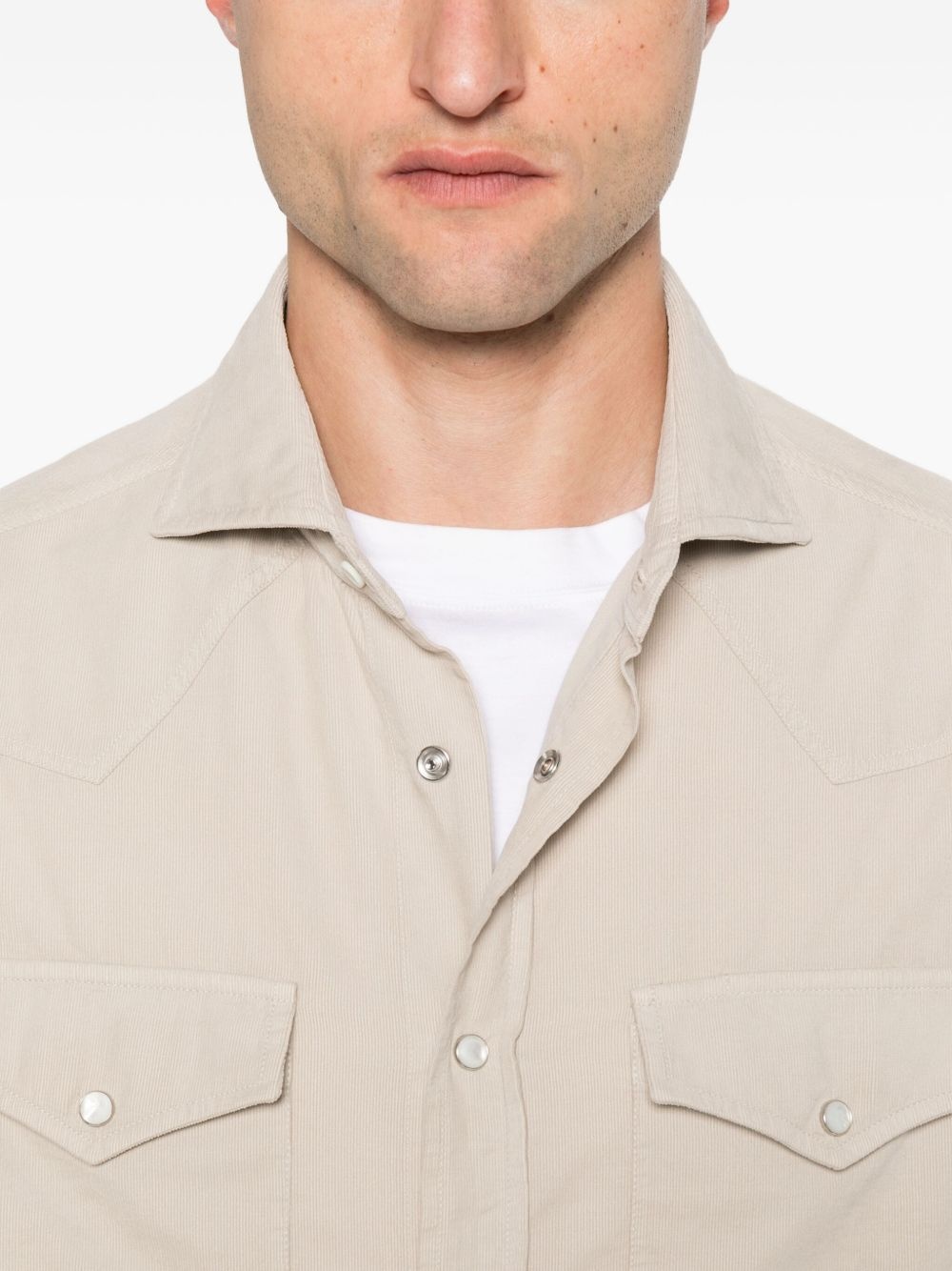 double-pocket cotton shirt - 5