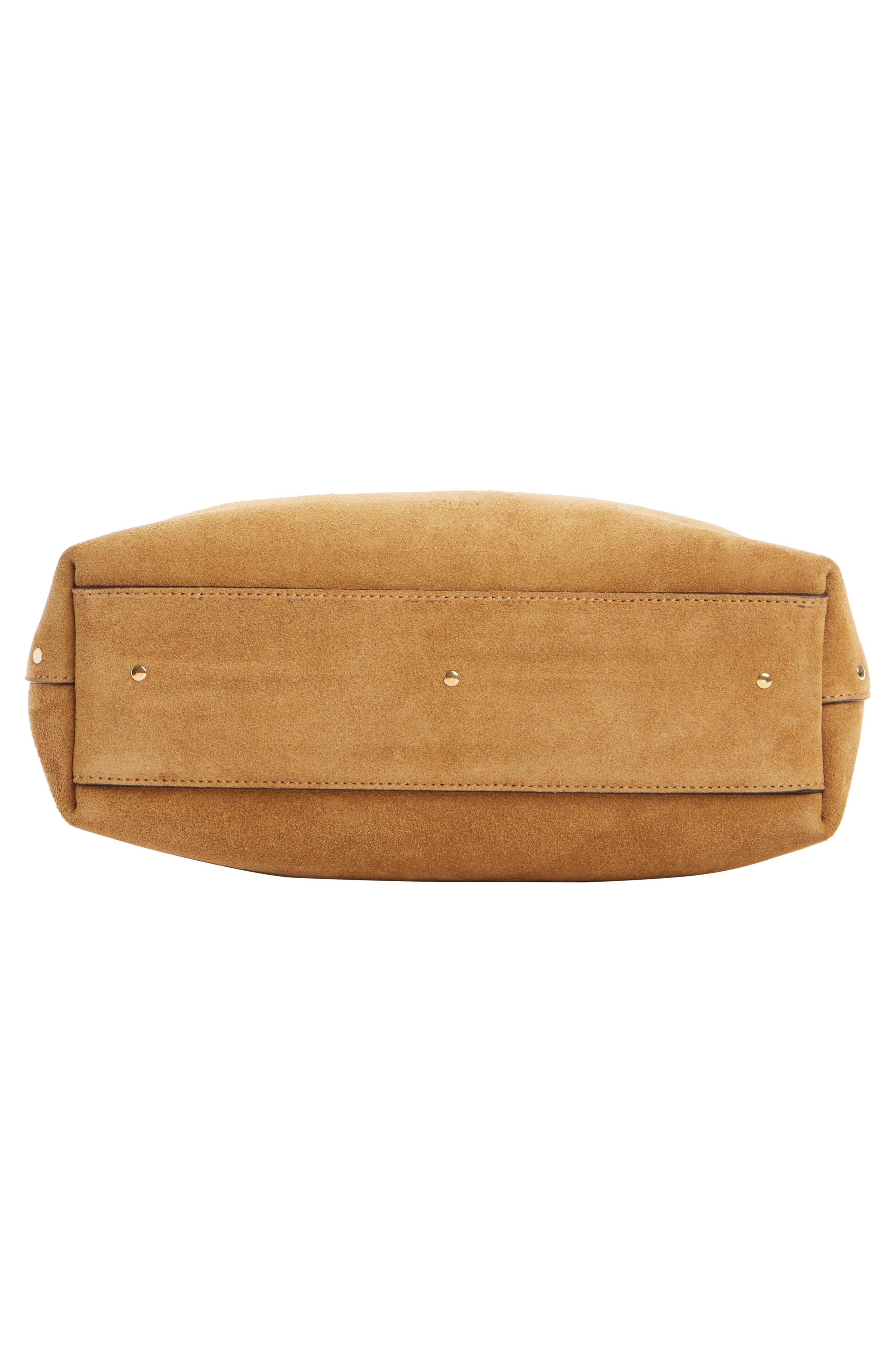 Chloé Marcie Suede Hobo Bag in Gold Khaki at Nordstrom - 5