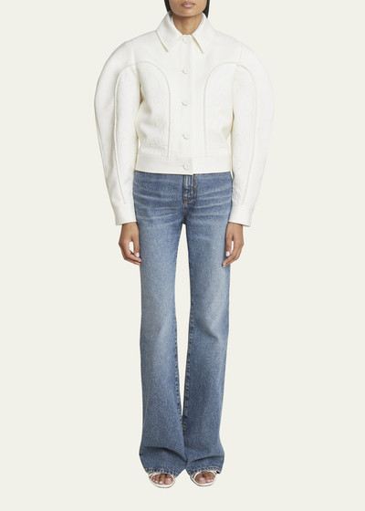 Chloé Structured Embroidered Heavy Wool Gabardine Jacket outlook