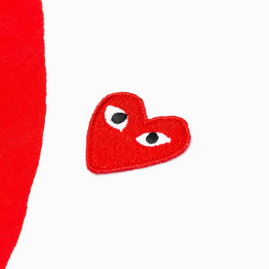 COMME DES GARCONS PLAY CAMOUFLAGE MIRROR HEART T-SHIRT - WHITE - 4