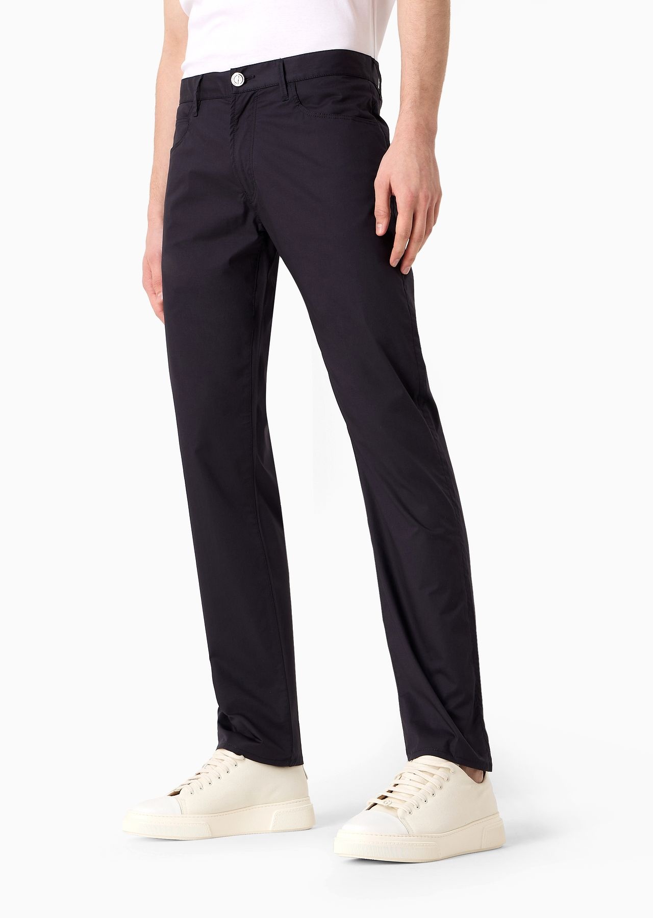 Regular-fit five-pocket cotton-denim trousers - 2