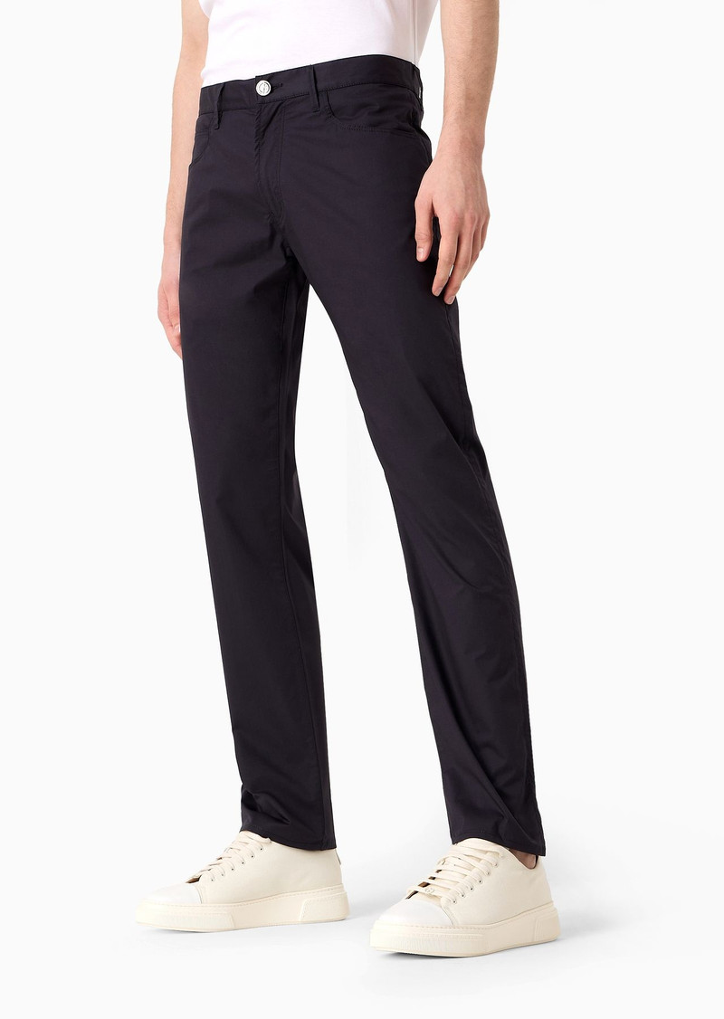 Regular-fit five-pocket cotton-denim trousers 2