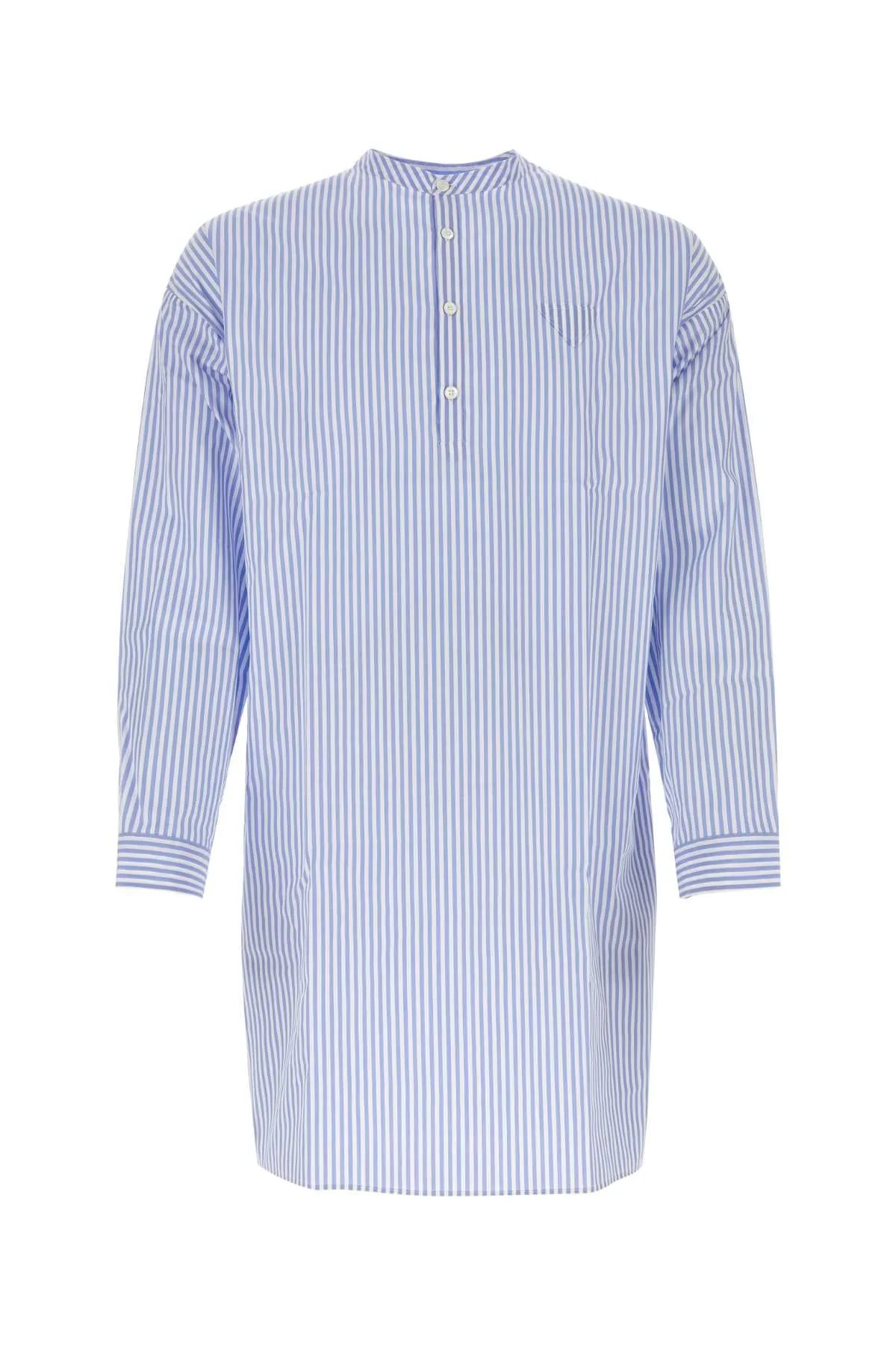 Prada Men Embroidered Poplin Shirt - 1