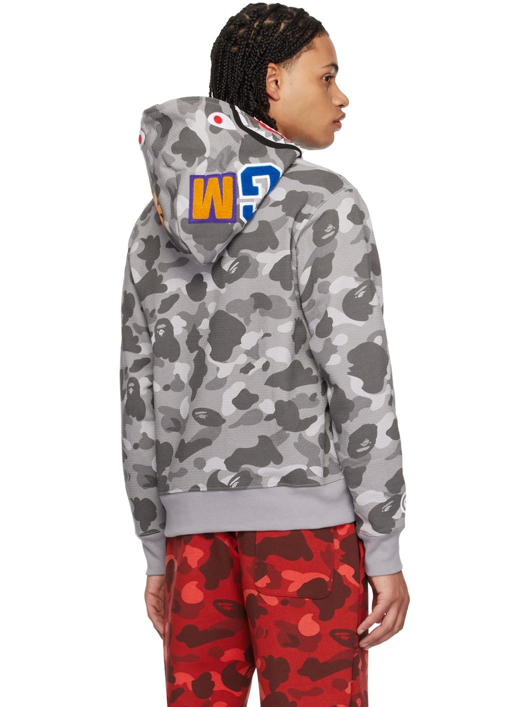 Gray Camo Shark Hoodie - 3
