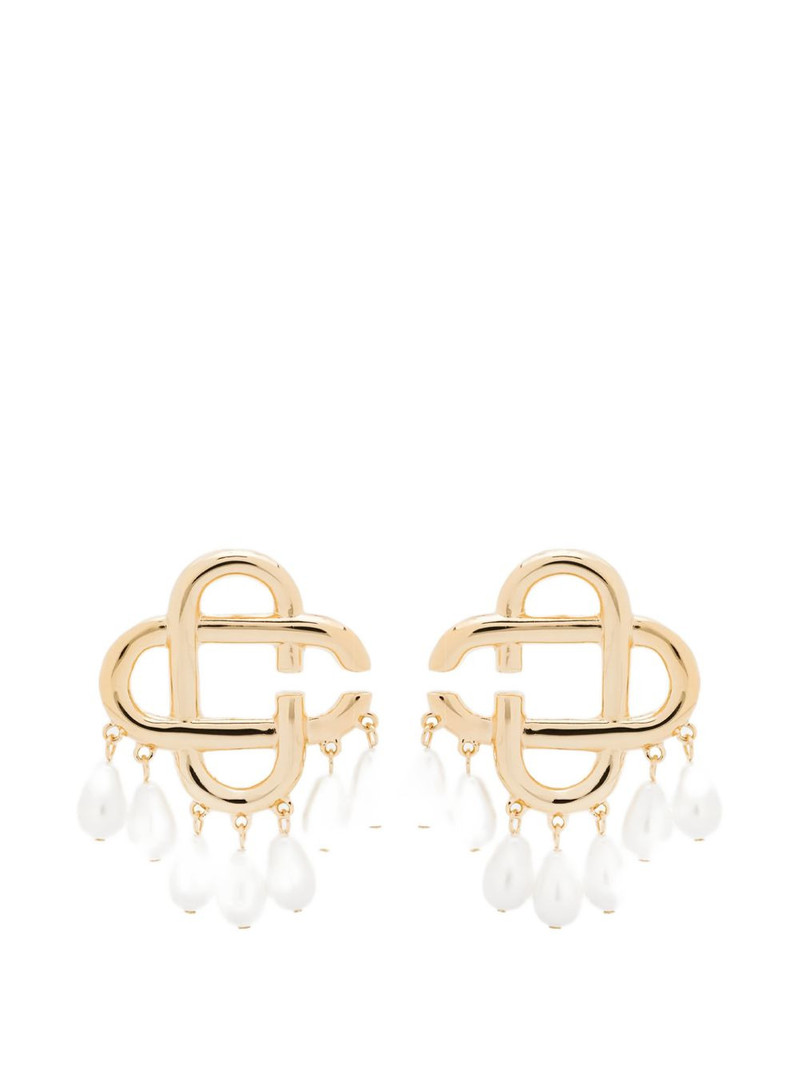 CASABLANCA pearl-drop earrings outlook
