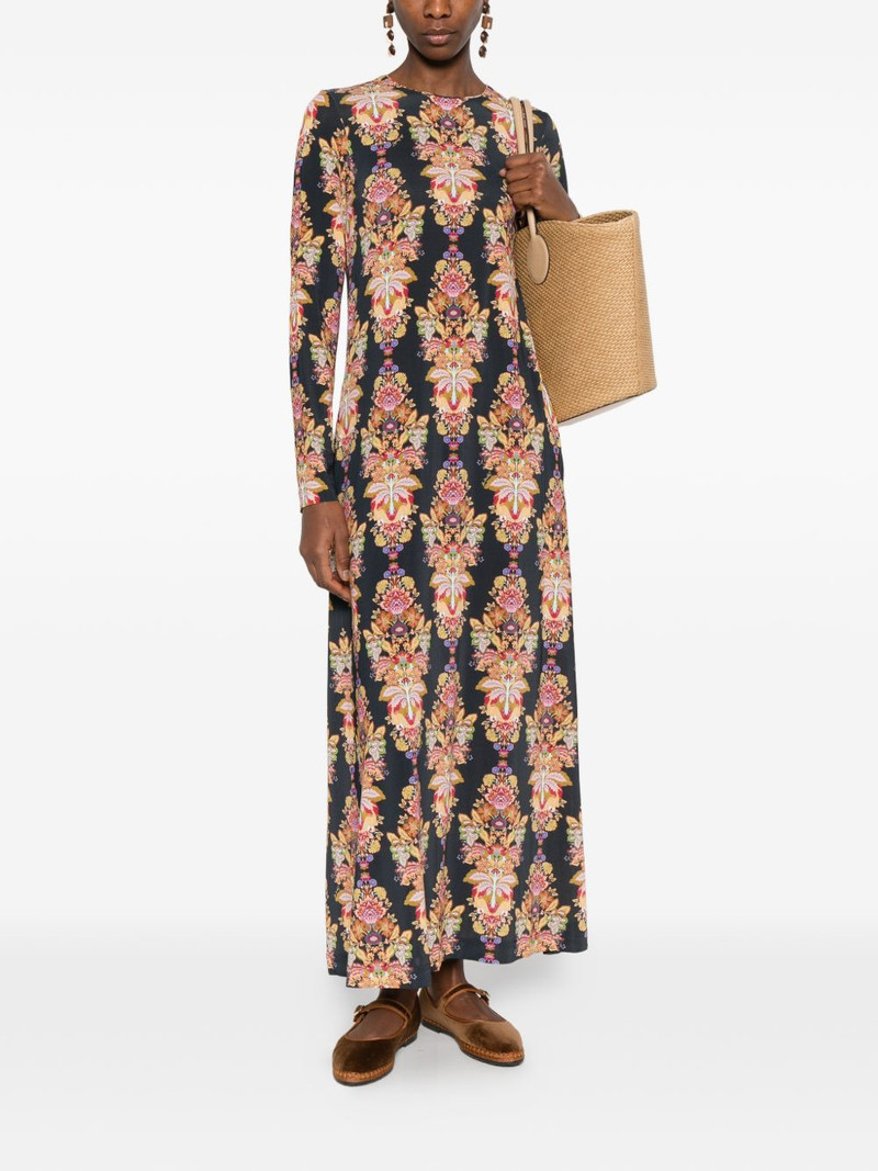 La DoubleJ long-sleeve floral dress outlook