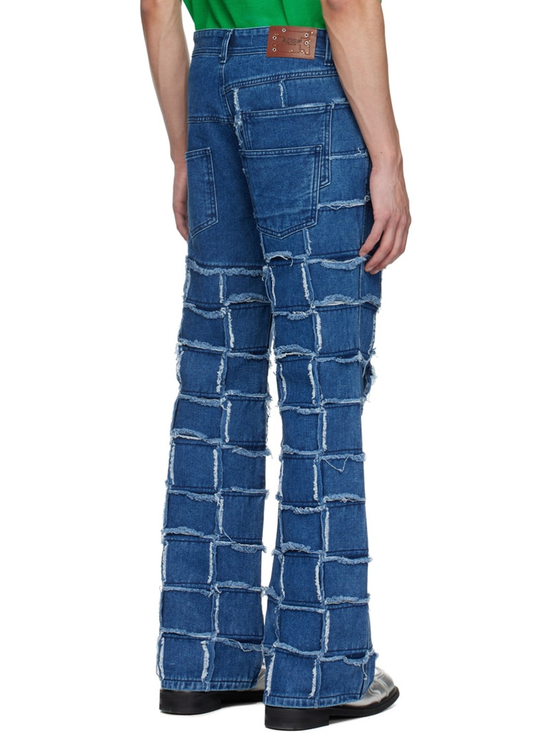 Blue New Patchwork Jeans 3