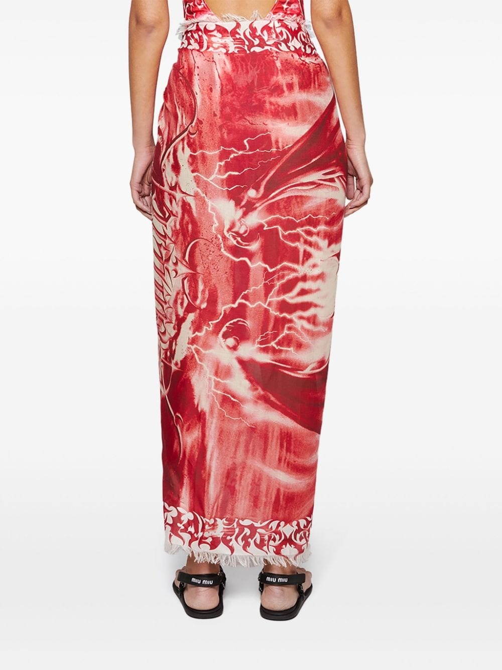Diablo abstract-print beach cover-up - 6