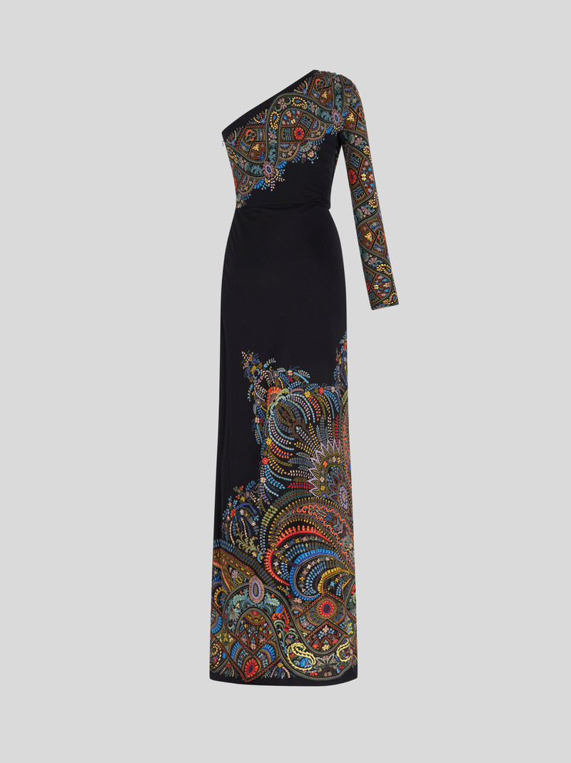 Etro ONE-SHOULDER JERSEY DRESS WITH MICRO FLOWERS outlook