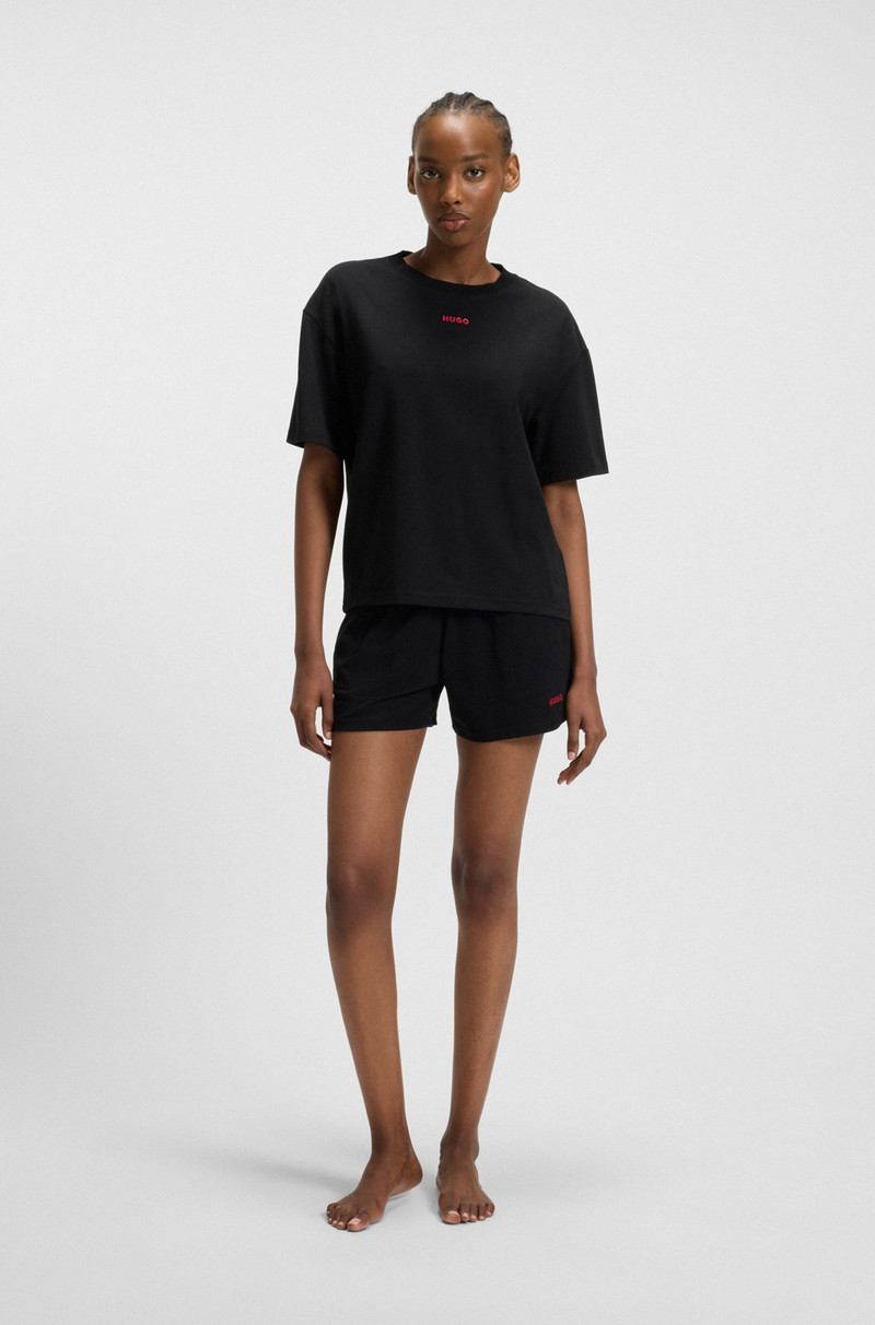 HUGO RELAXED-FIT T-SHIRT WITH SILICONE-PRINTED LOGO outlook