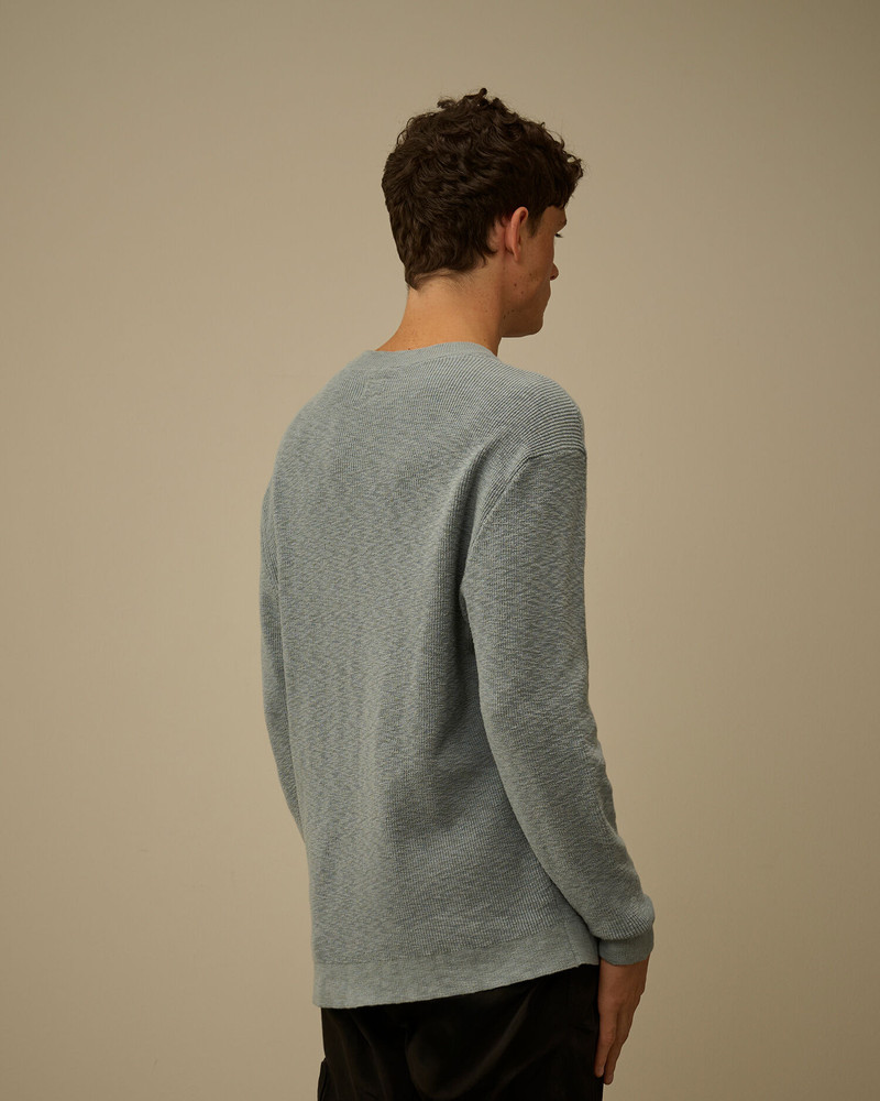 Cotton/Nylon Crewneck Lens Sweater 4