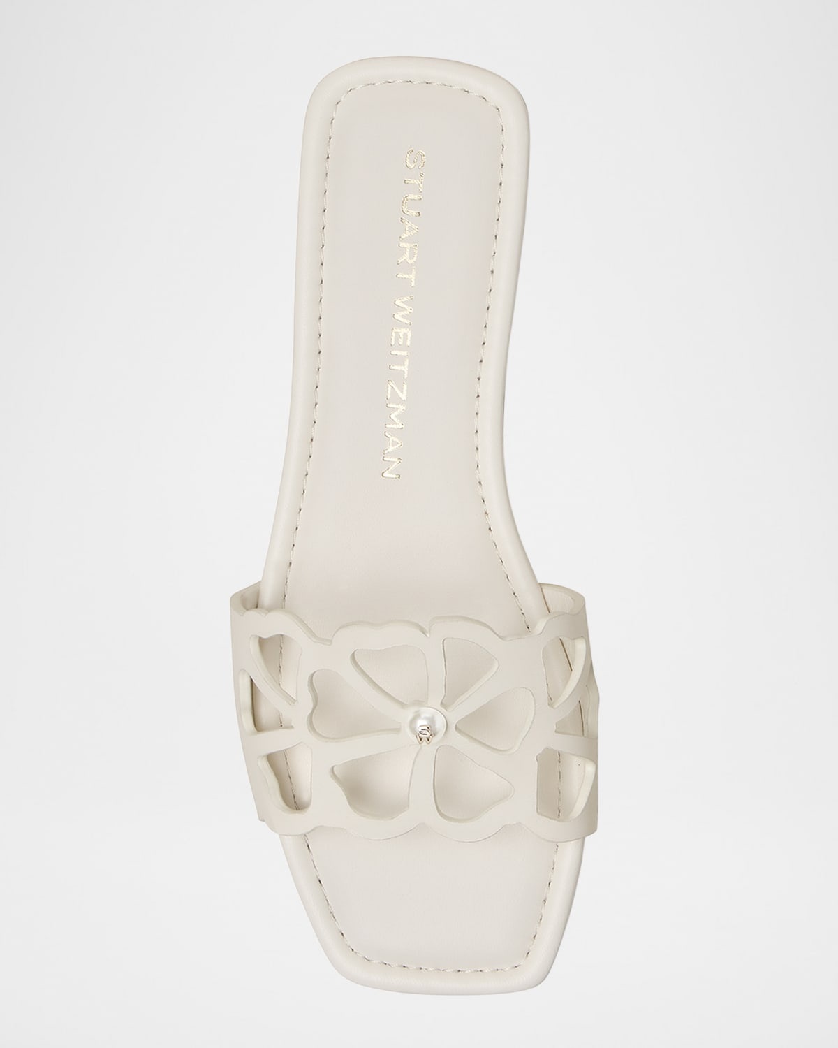 Jasmine Leather Cutout Flat Slide Sandals - 4