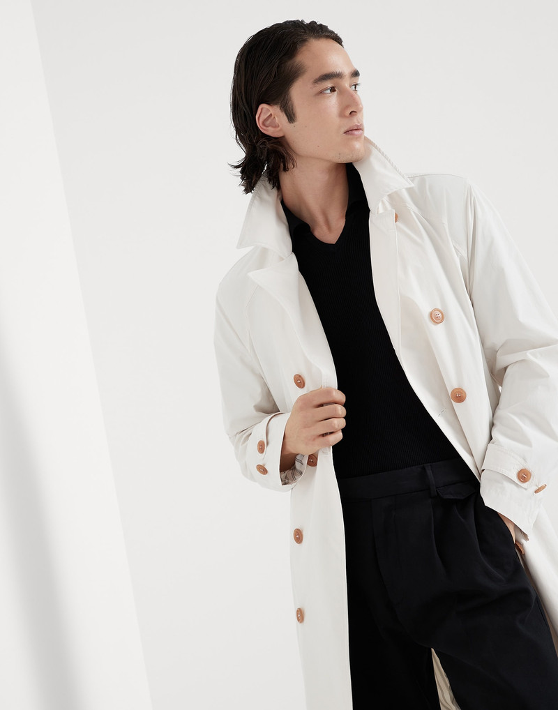 Water-resistant microfiber trench coat 4