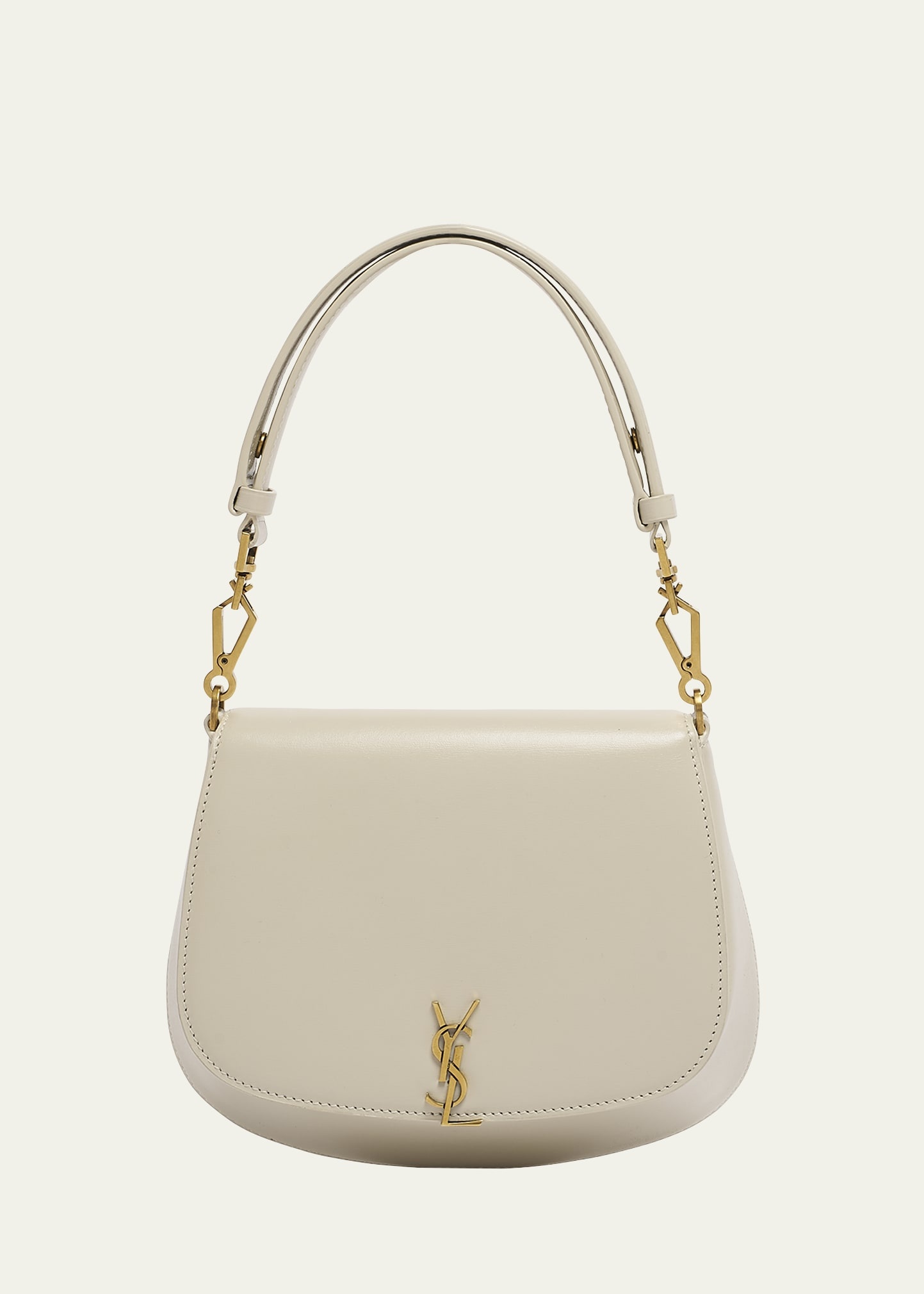 Mini YSL Top-Handle Bag in Calfskin Leather - 1