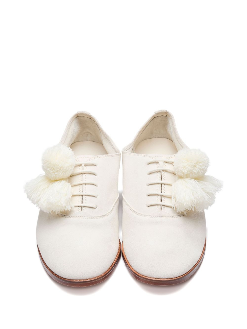 pom-pom lace-up trainers - 4
