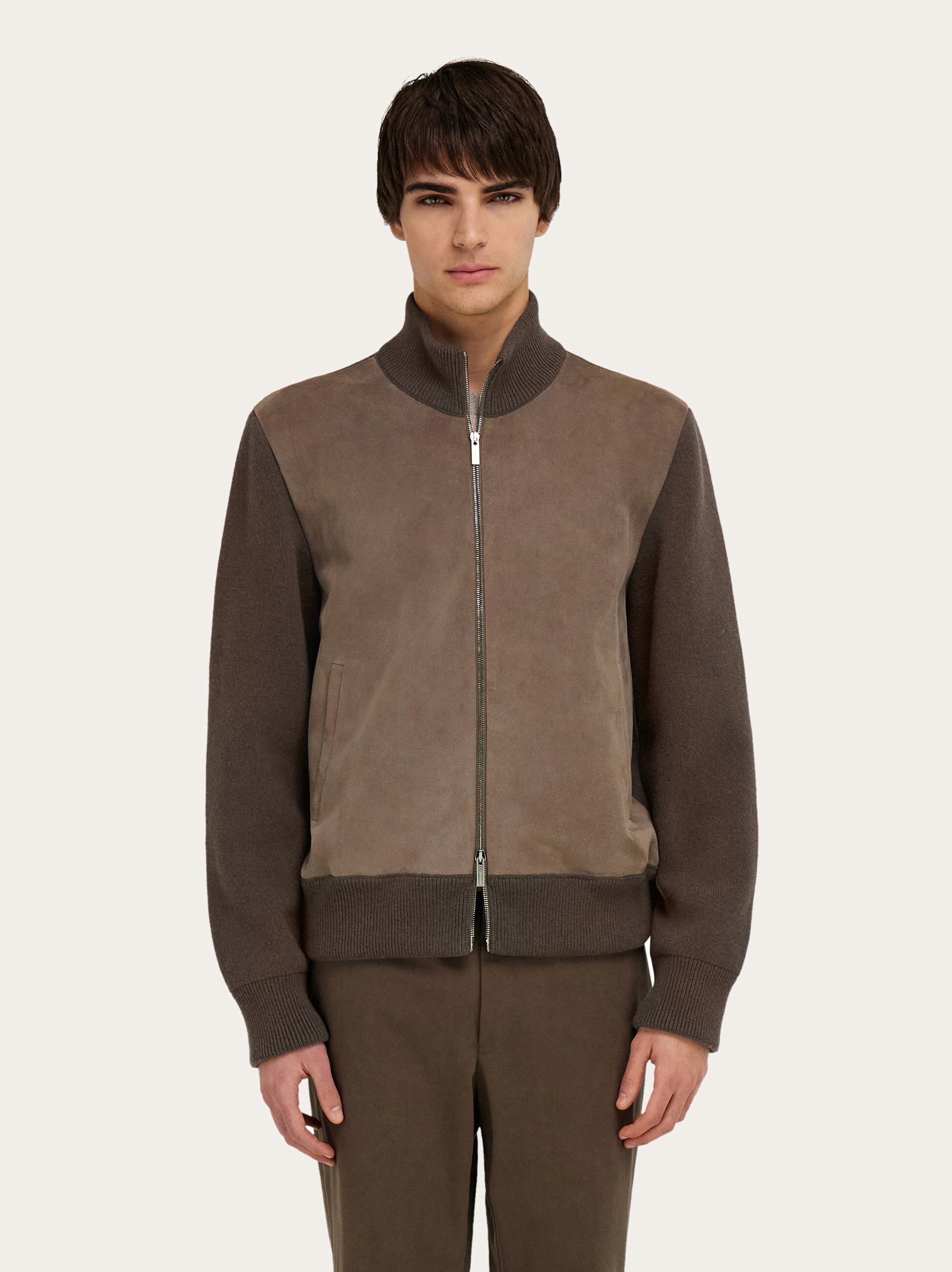 Blouson with leather inserts - 2