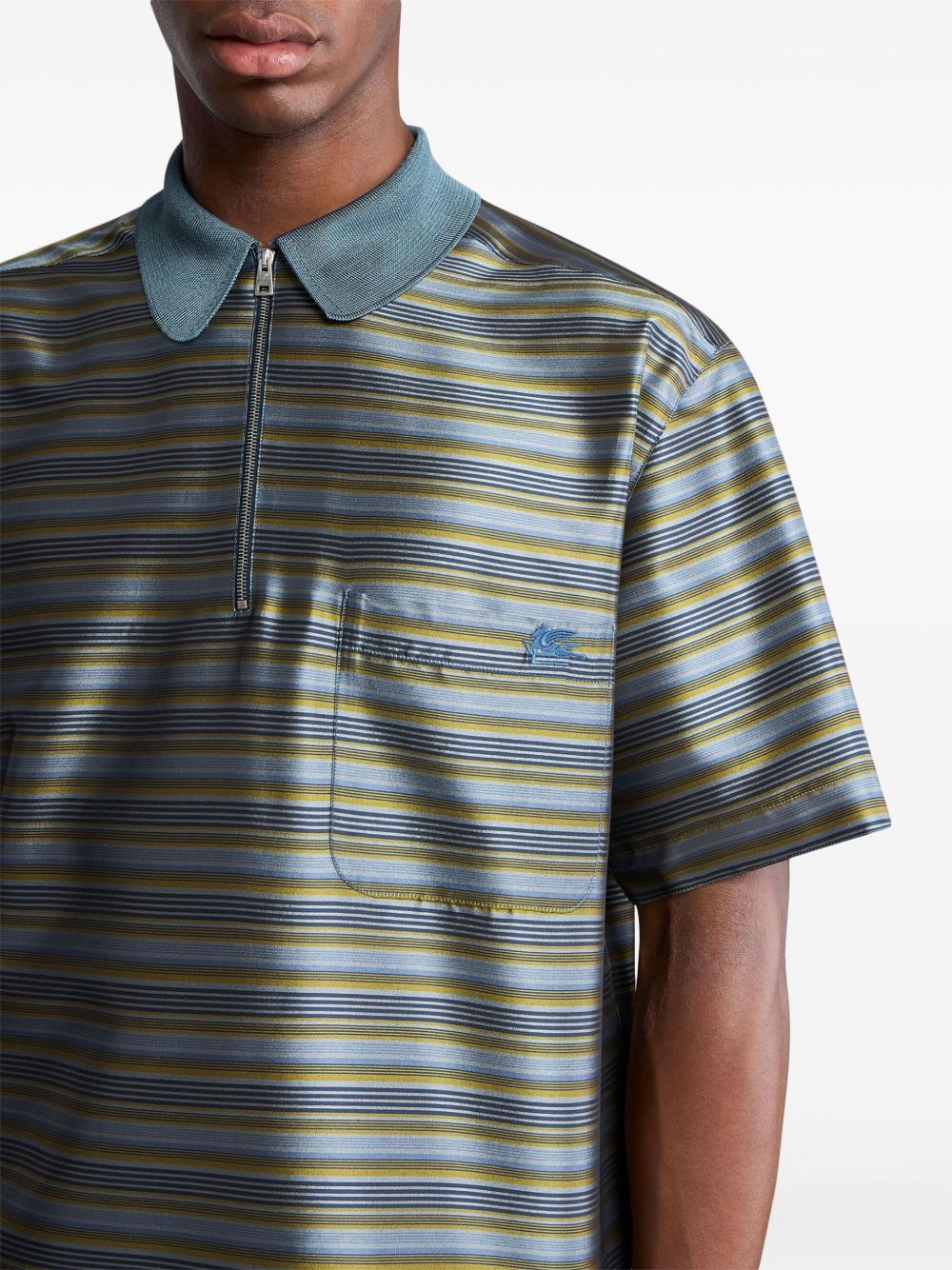 striped polo shirt - 5