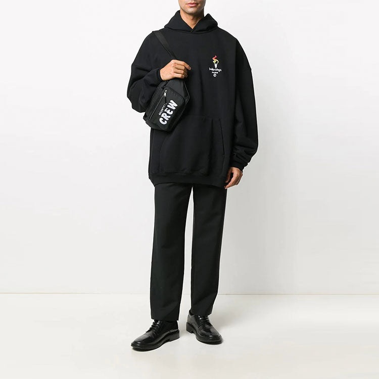 Balenciaga Paris Olympics Oversized Hoodie 'Black' 620973TIV451070 - 4