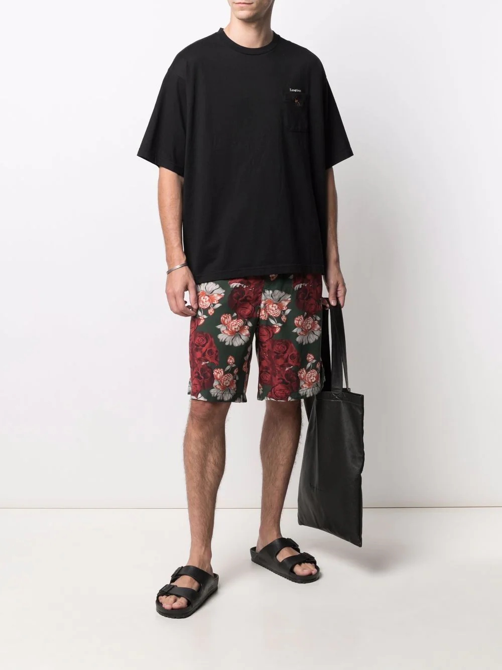 rose-print bermuda shorts - 2