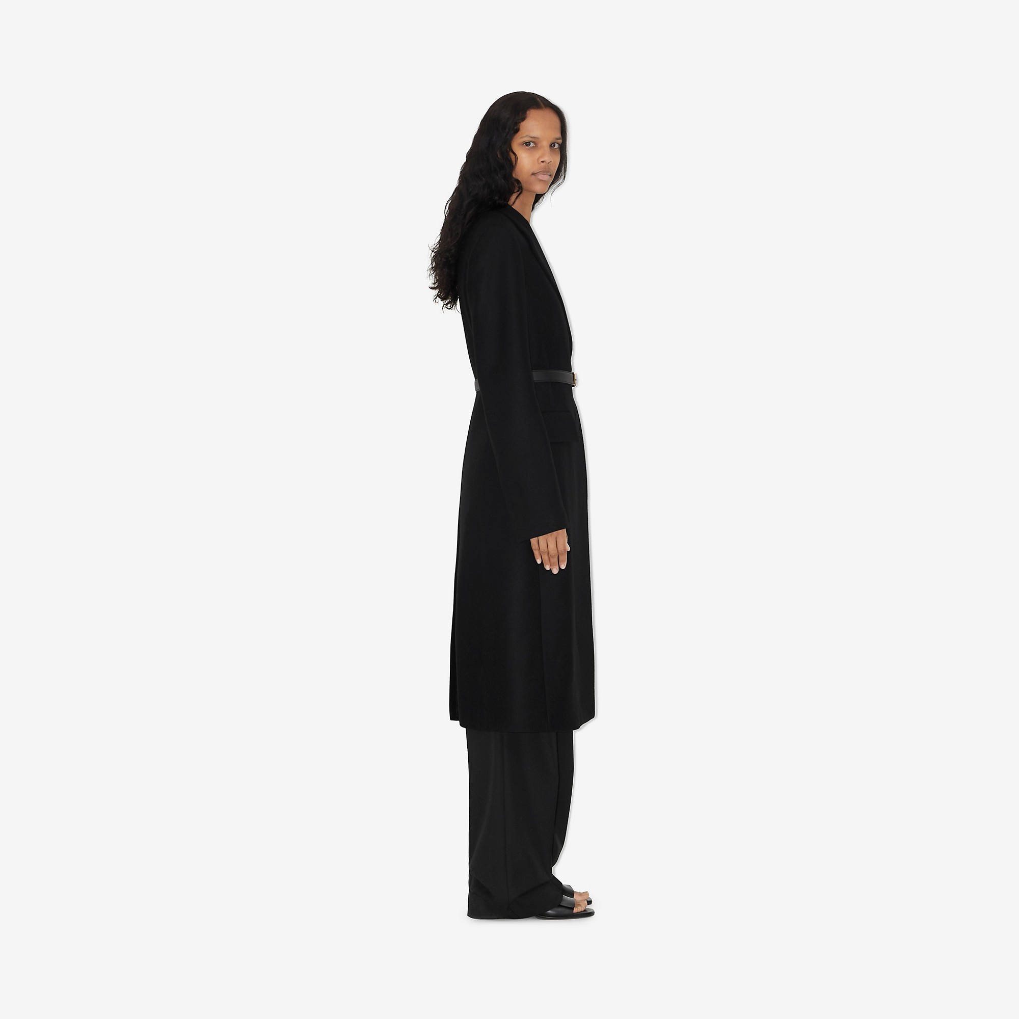 Camel Hair Wool Tailored Coat - 3