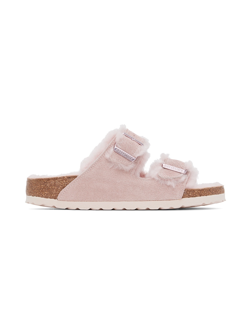 Pink Narrow Arizona Shearling Sandals - 1
