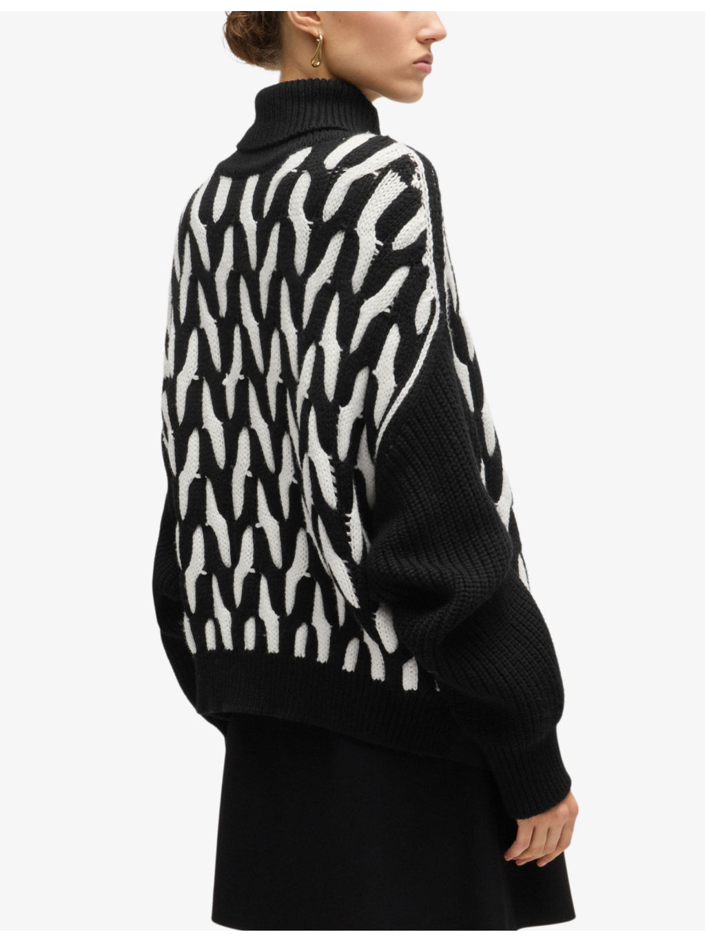 Turtleneck dropped-shoulder wool jumper - 4