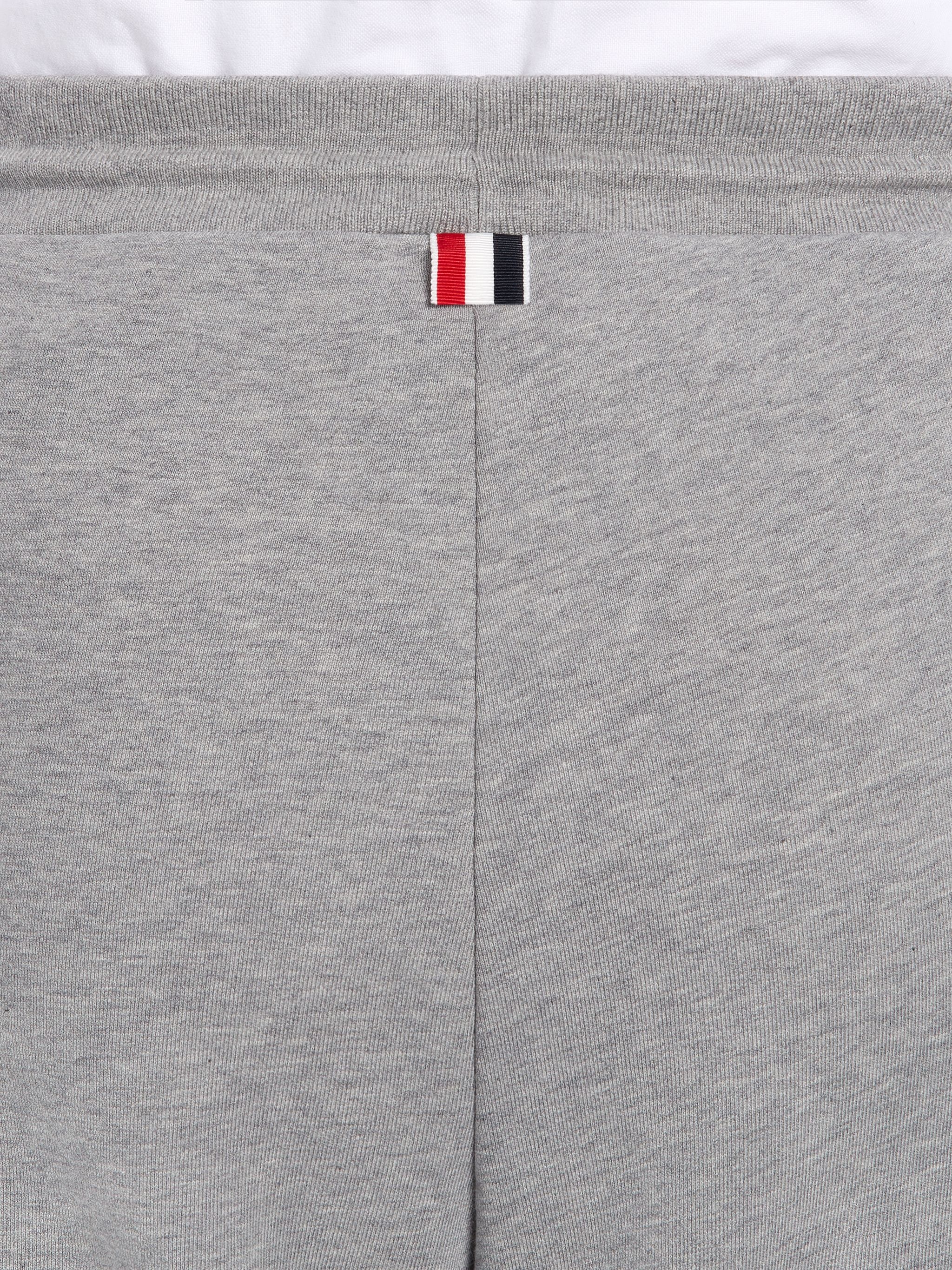 Light Grey Cotton Loopback Side Stripe Insert Sweat Short - 6