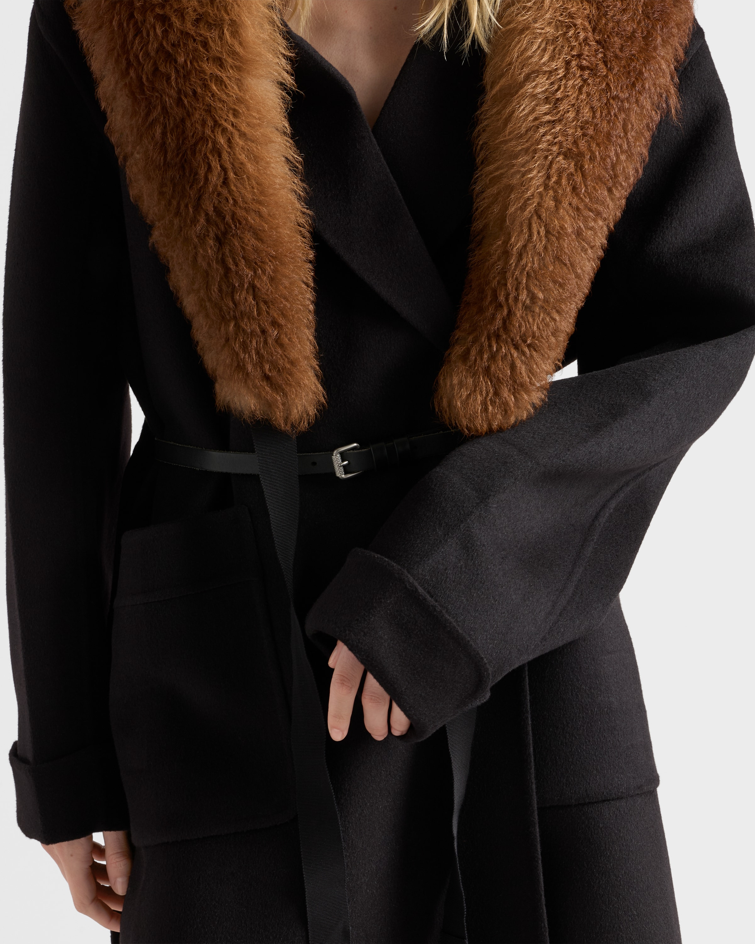 Single-breasted double cashwool coat - 3