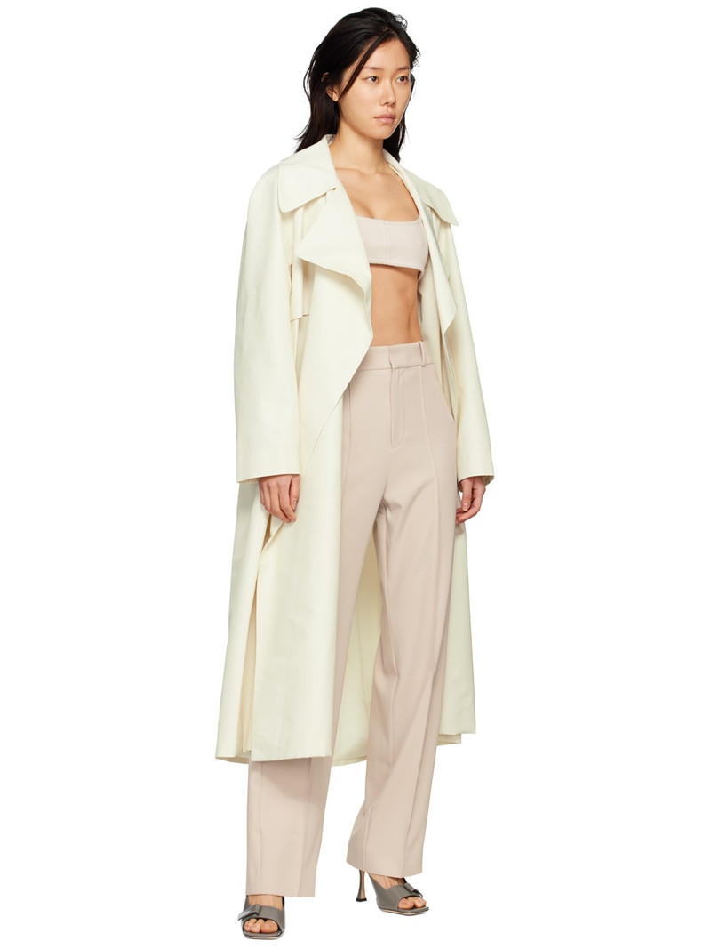 Yuzefi Beige Classic Wide Leg Trousers outlook