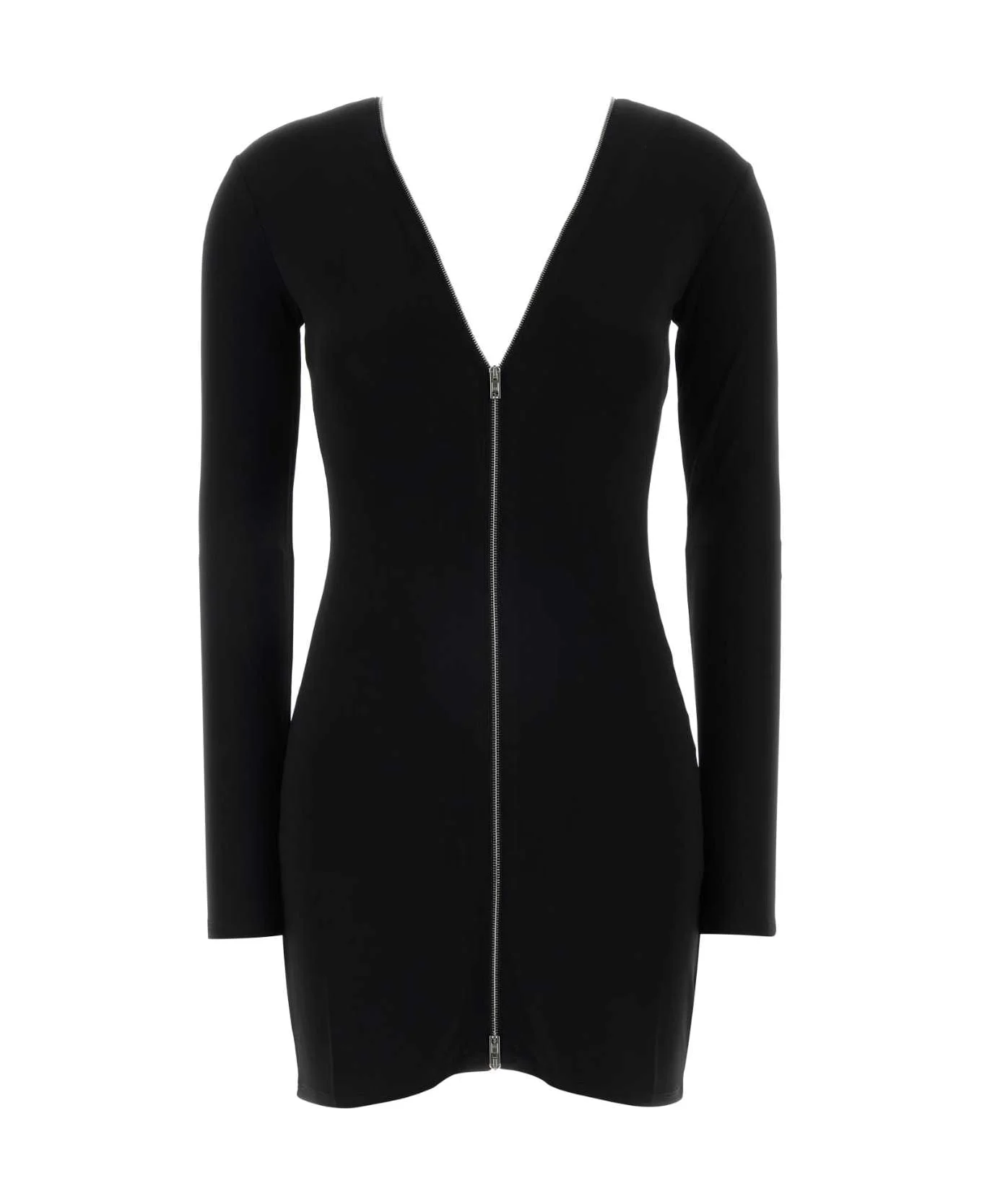 Black Stretch Viscose Mini Dress - 1