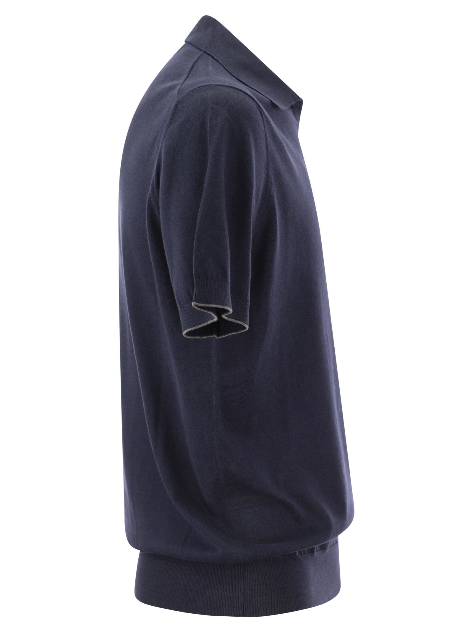 Brunello Cucinelli Men Cotton Polo Style Sweater - 3