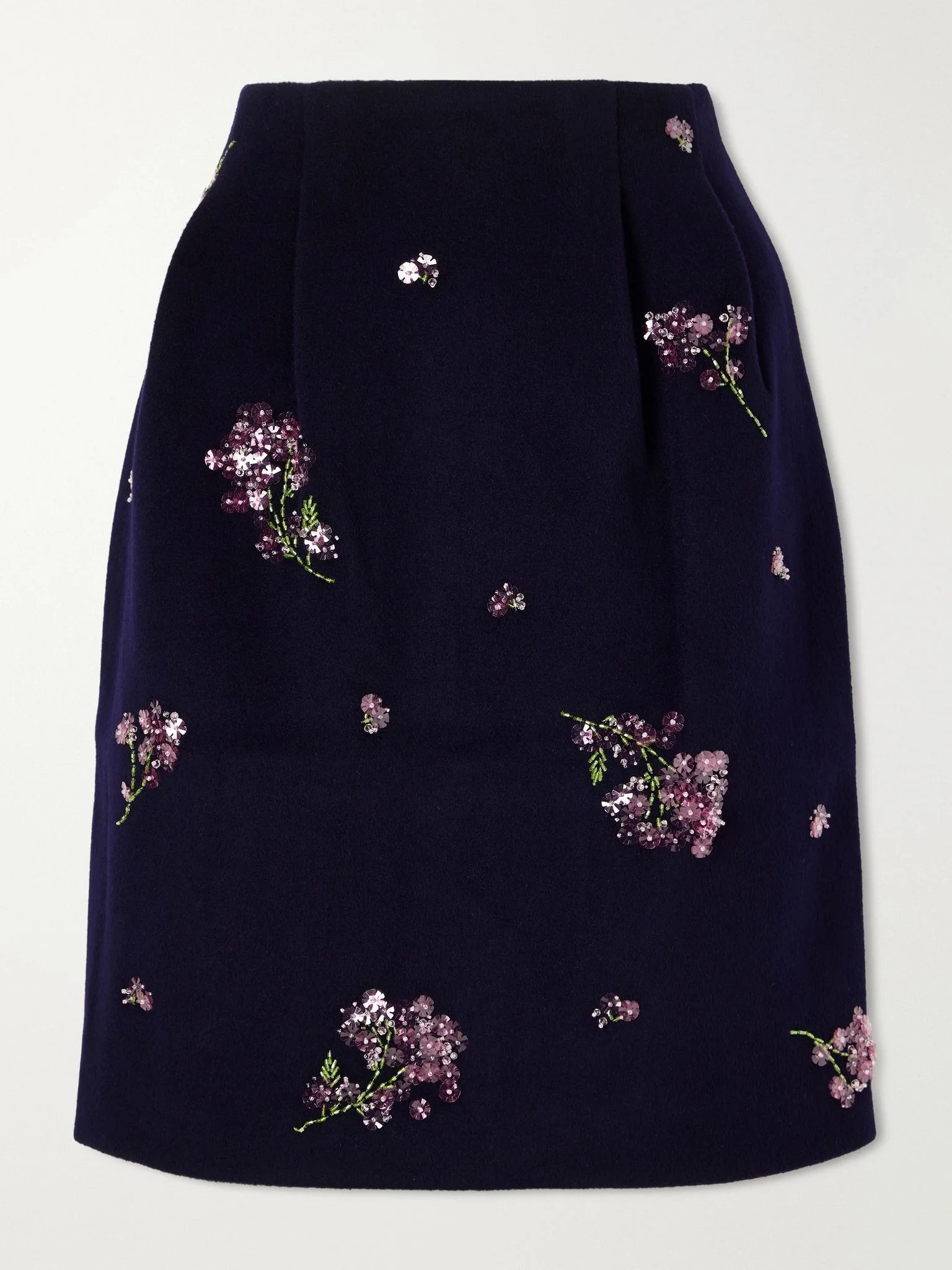 Sequin-embellished wool midi skirt Multi - 1
