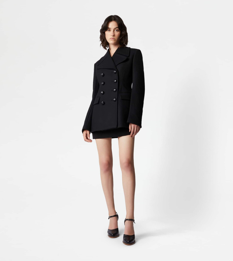 Tod's WOOL BLEND PEACOAT - BLACK outlook