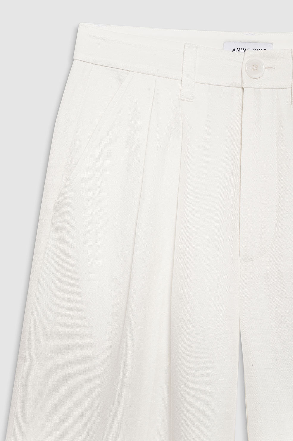 Carrie Pant - White Linen Blend - 4
