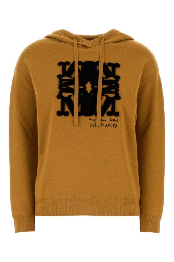 Max Mara Women Mustard Wool Sfinge Sweatshirt - 1