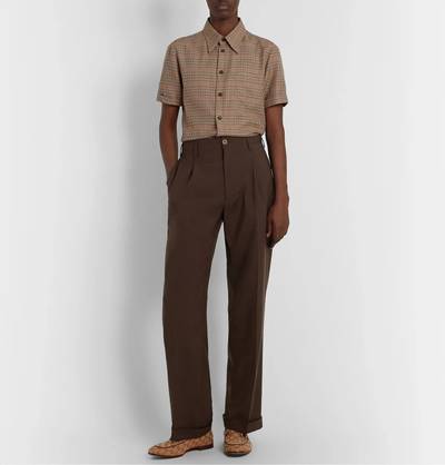 GUCCI Wide-Leg Grain de Poudre Wool Trousers outlook