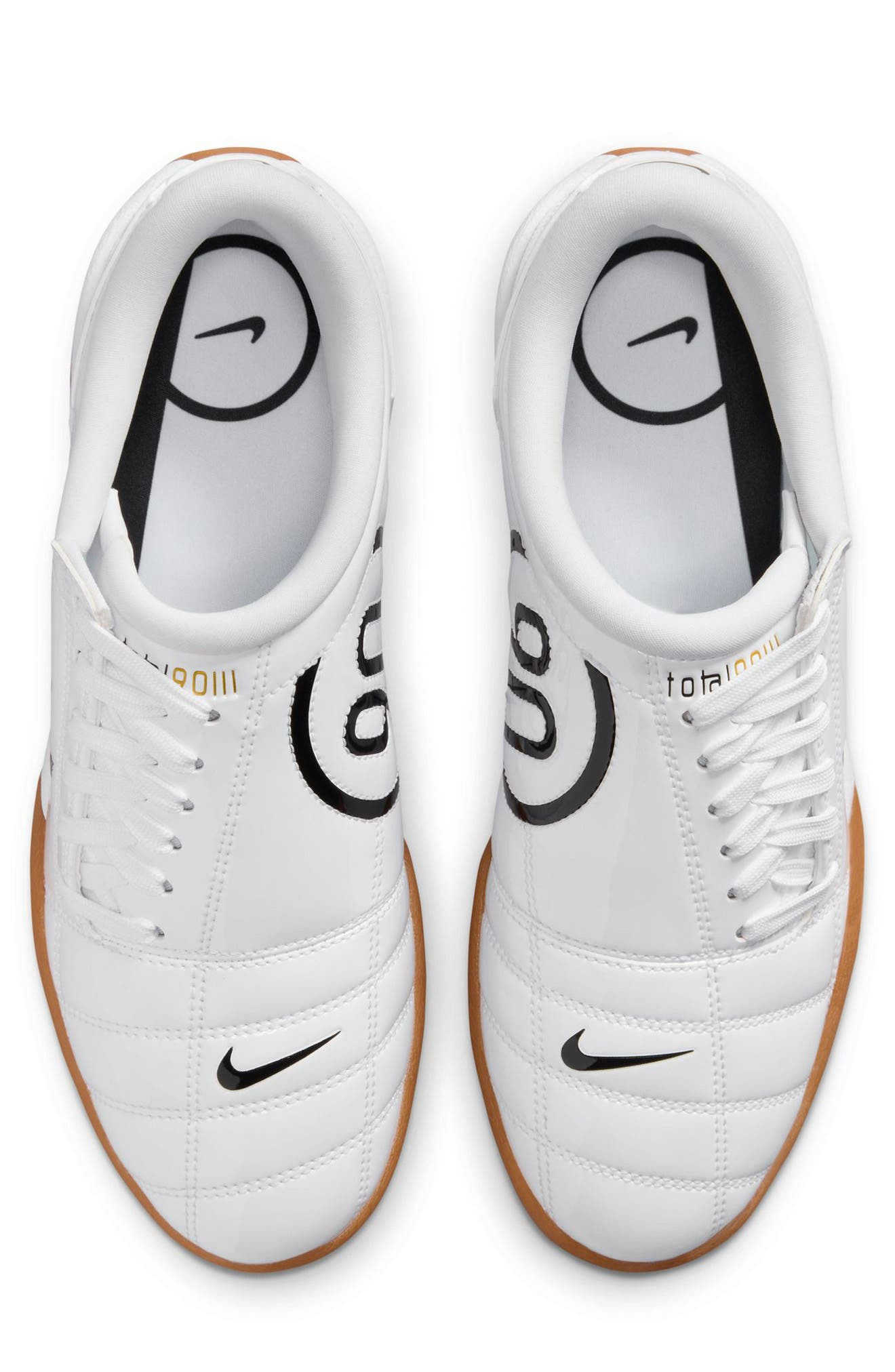 Nike Total 90 Soccer Sneaker in White/Black/White/Team Gold at Nordstrom - 3