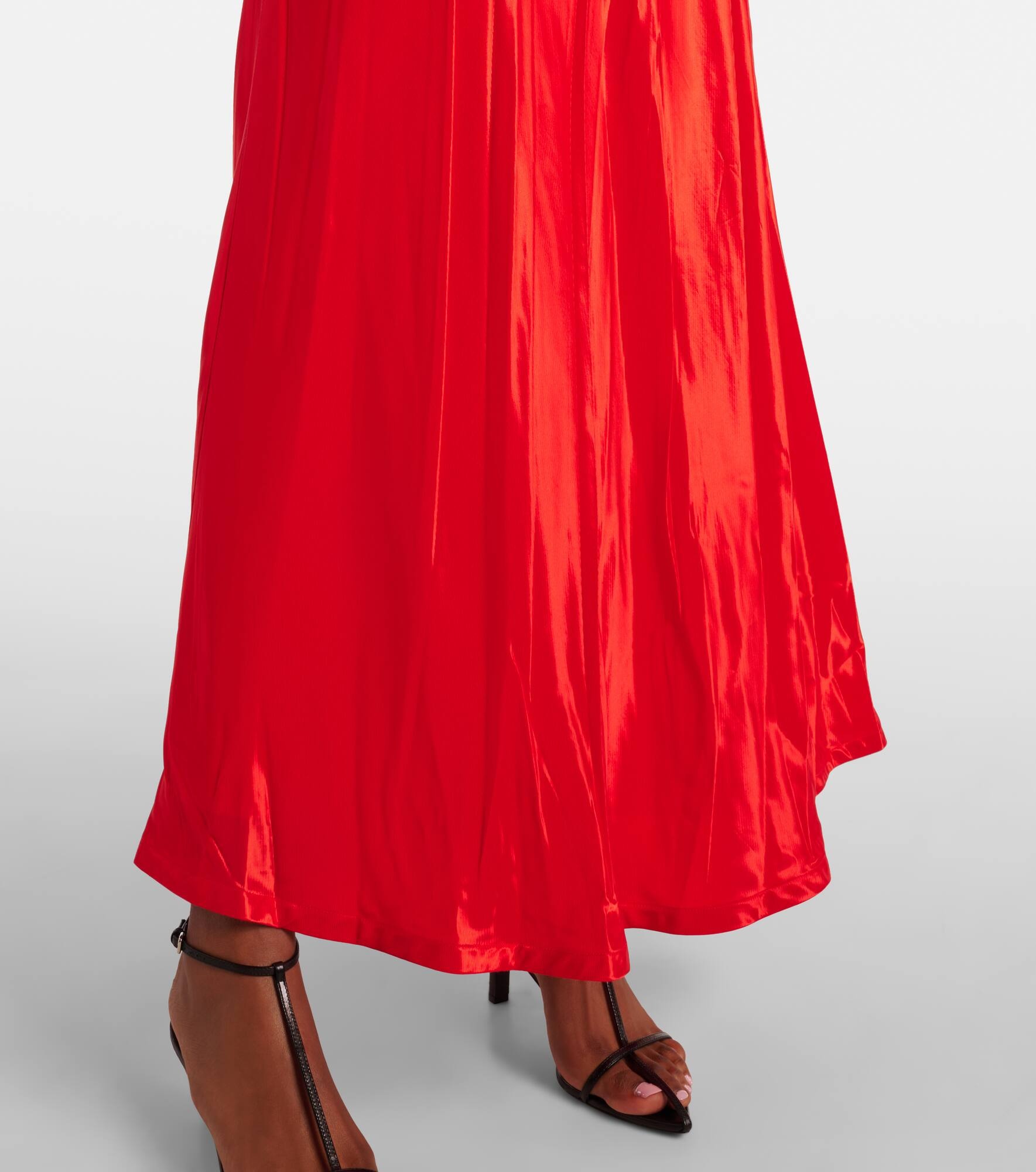 Satin midi dress - 5