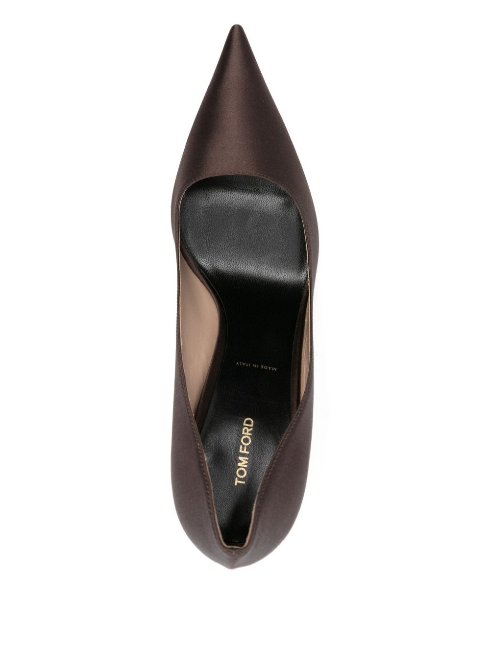 80mm pointed-toe satin pumps - 4