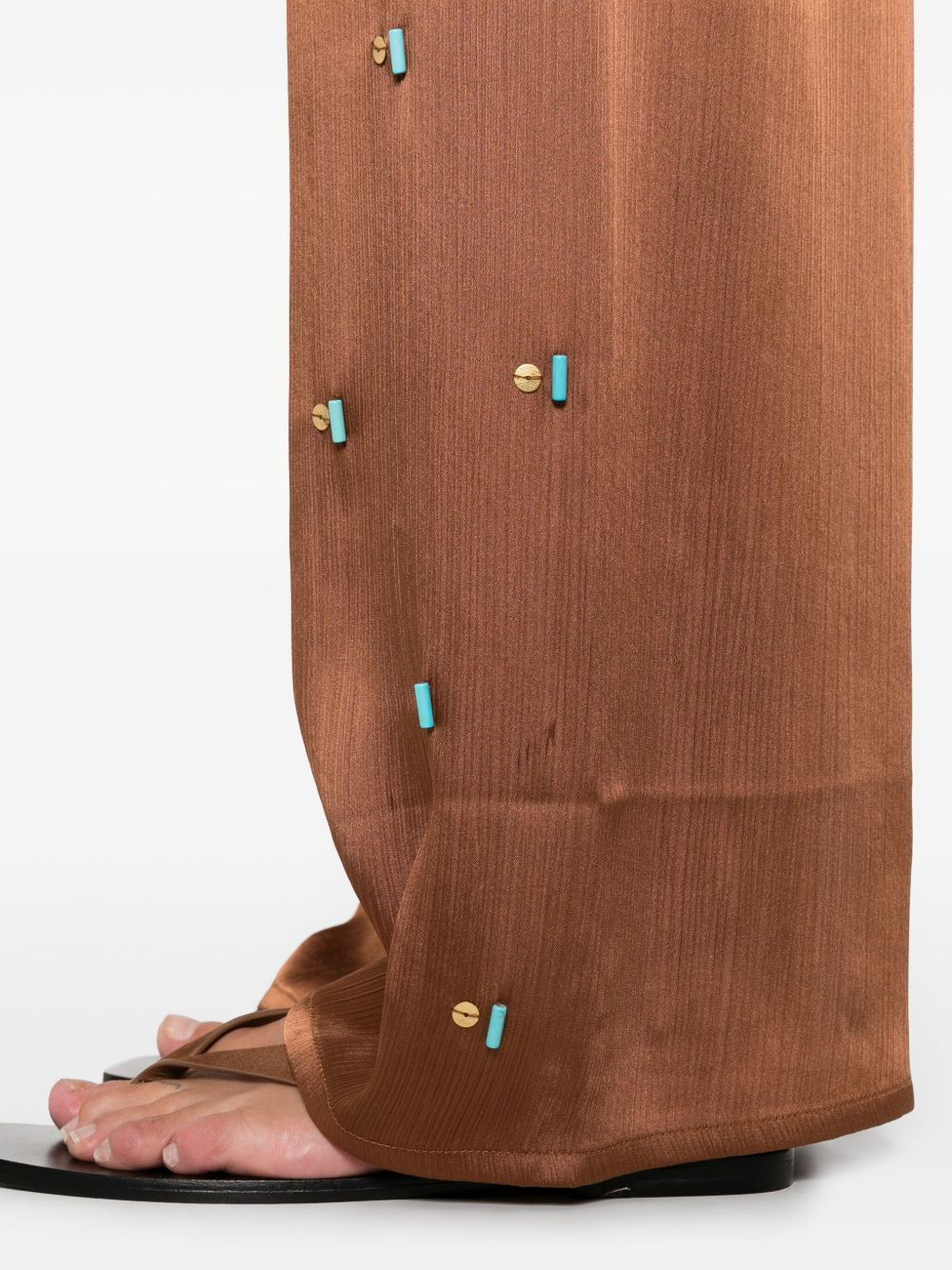 Manoce embellished drawstring trousers - 5