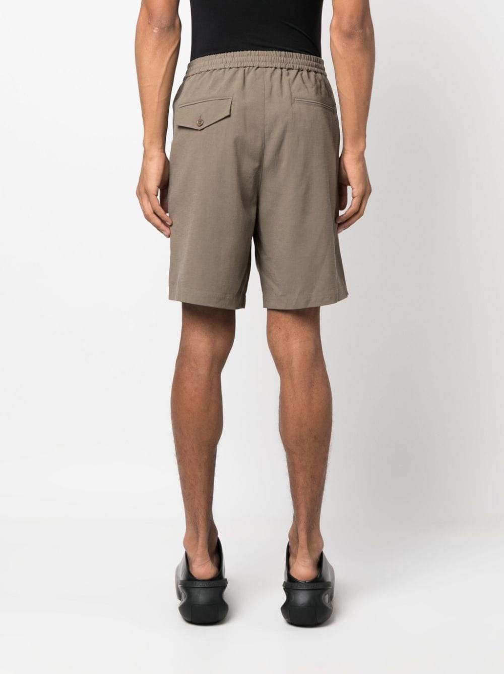 pintucked elasticated bermuda shorts - 4