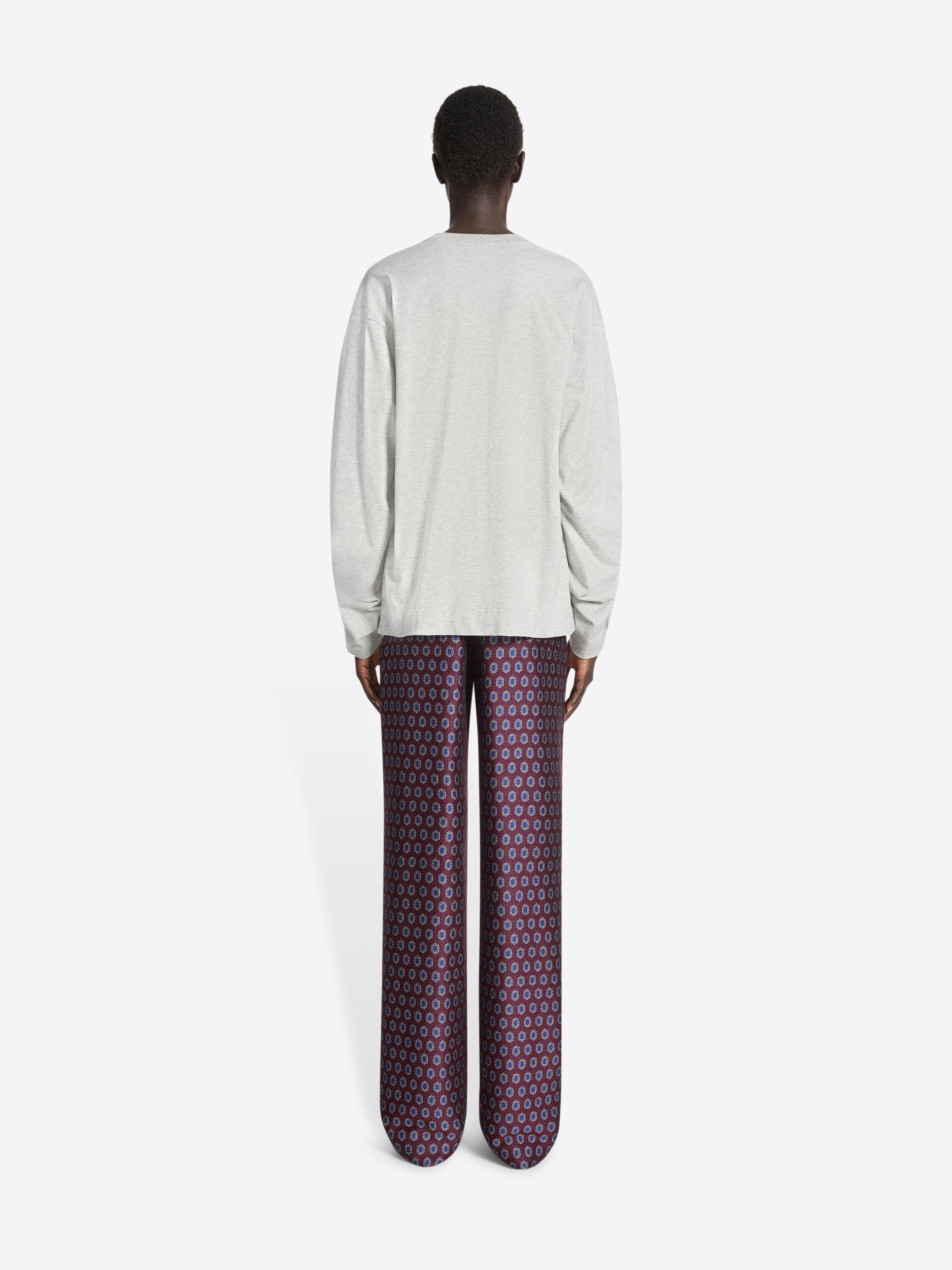 SLOUCHY JACQUARD PANTS - 3
